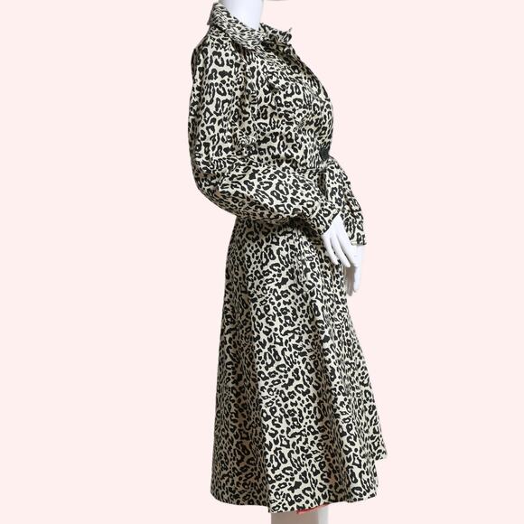 MANOUSH Cream Animal Print Trench Coat w/Tags - Picture 8 of 10